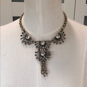 Vintage Silver Floral Necklace with Statement Pendant